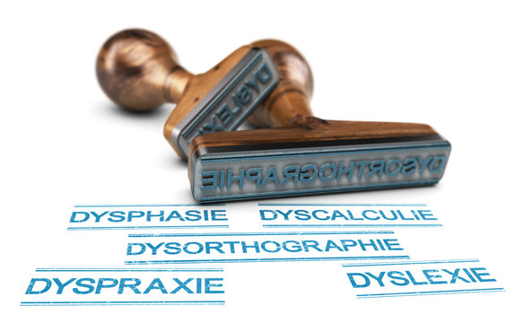 Liste des troubles dys dont la dysorthographie, la dyslexie et la dyscalculie. Problèmes cognitifs.