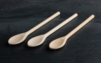 Three Mini Wooden Spoons