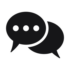 Speech bubble vector icon