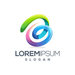 Fototapeta premium letter B colorful logo design