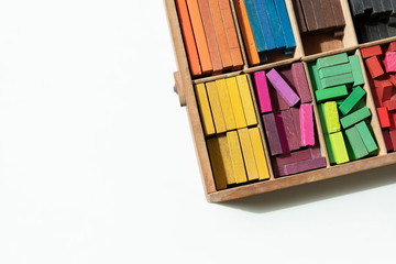 Colourful cuisenaire rods. Mathematics learning aids for students. Mathematical box concepts