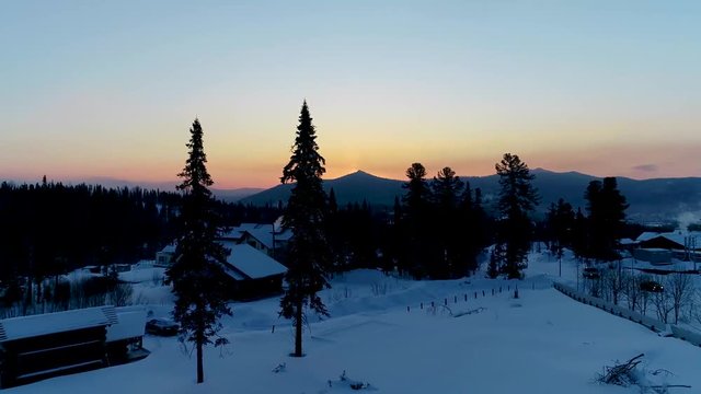 sunrise in the mountains