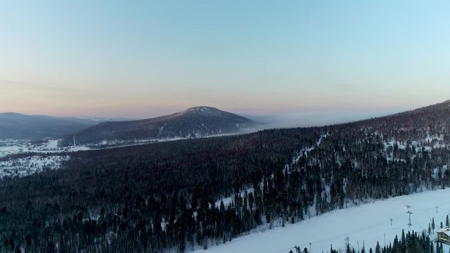 winter landscape in the mountains