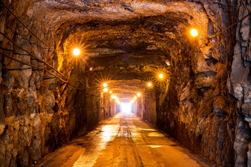 Beautiful view of the old tunnel Eng Duarte Pacheco during a road trip on the island Madeira