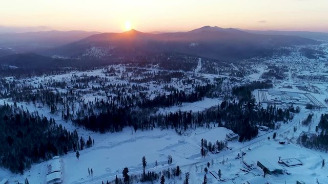 sunrise in the mountains