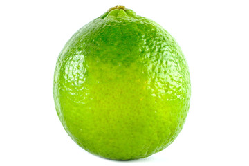 Juicy lime isolated on white, with clipping path