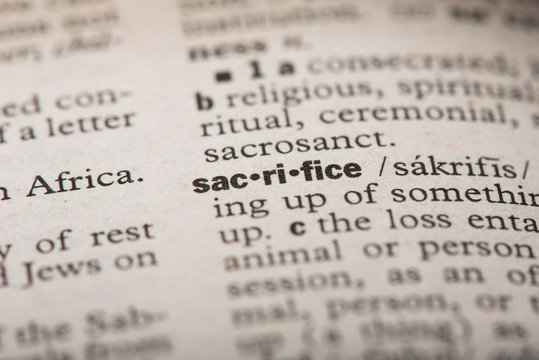 "Sacrifice" in dictionary