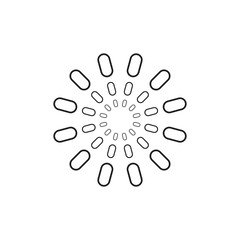 chain bright rays design logo vector