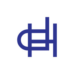 letter hd linked line design geometric logo