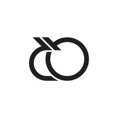letters do simple geometric line logo vector