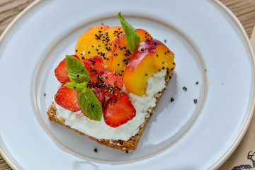 pancakes with red caviar