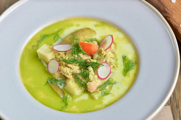 soup with chicken and vegetables