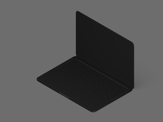 Laptop Isolated isometric view