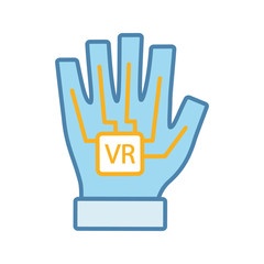 Obraz premium VR glove color icon