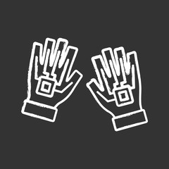 Fototapeta premium VR gloves chalk icon