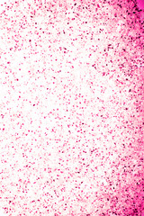 Naklejka premium Abstract pink and white background with copy space for text. Small shiny stones, crystal on white paper