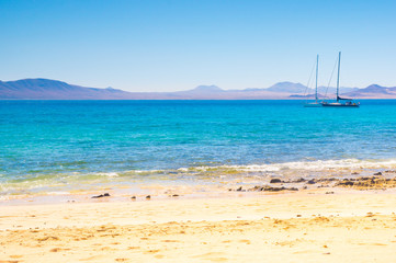 Fototapeta na wymiar Playa francesca in La Graciosa Island, Spain