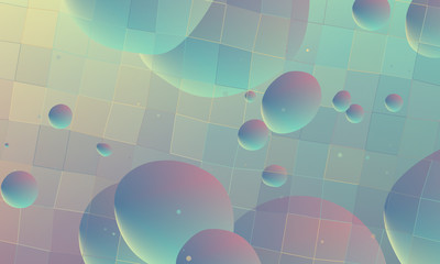 Cosmic abstract background. 3D blobs in space. Imaginary universe pattern.