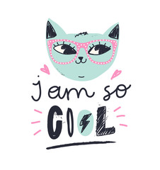 Cute slogan and illustrations for kids. Typography and hand drawn slogans for tee shirt. Vector graphic for tee printing