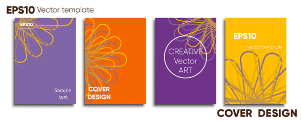 Creative colored cover. Cover design. Cool background.