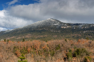 Mountains on a winter, overcast day (Peloponnese, Greece)