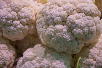 cauliflower on wooden background