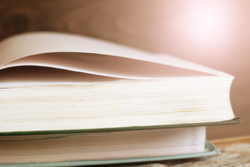 Vintage old books so close, toned