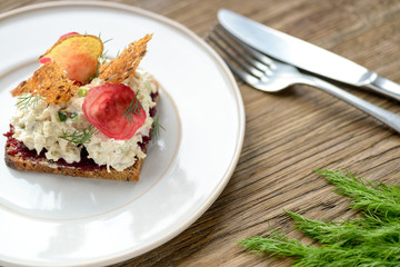 piece of cake on a plate