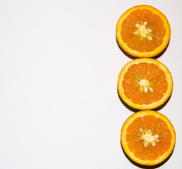 Oranges isolated on white background