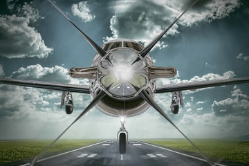PC-12 im Anflug