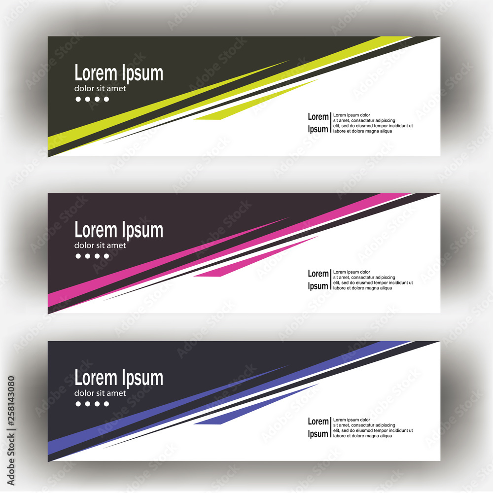 Wall mural abstract geometric design banner web template. banner web design vector template