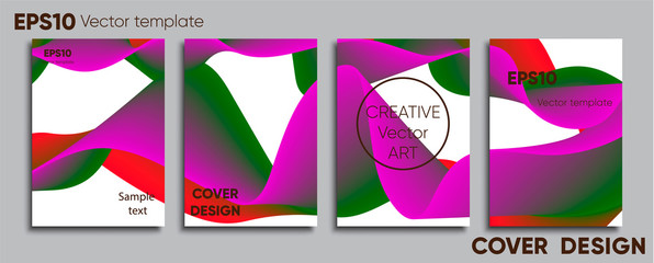 Creative colored cover. Cover design. Cool background.