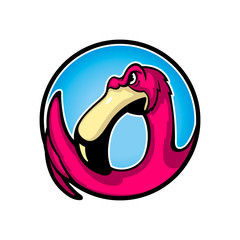 Flamingo logo - Stock Vector illustration