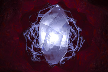 Fototapeta premium Leuchtender Kristall