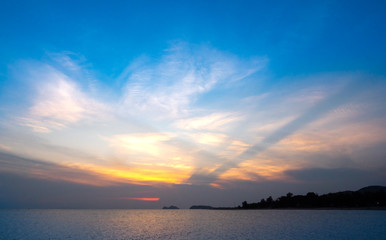 Sunset Sky Above the Sea