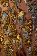 Venice (Italy). Typical carnival masks in the city of Venice