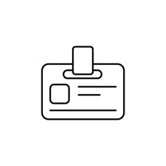 Obraz premium security set id card line icon