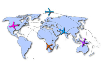 air travel in different parts of the world