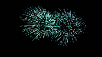 Fototapeta premium Blue Fireworks