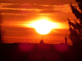 Obraz premium lever de soleil et couleur du ciel