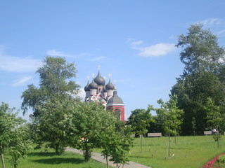 summer landscape with a view of the church