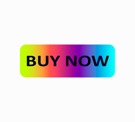Flat neon vector buy icon, button for web site or social media isolated. Online shopping