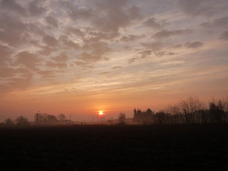 lever de soleil et couleur du ciel