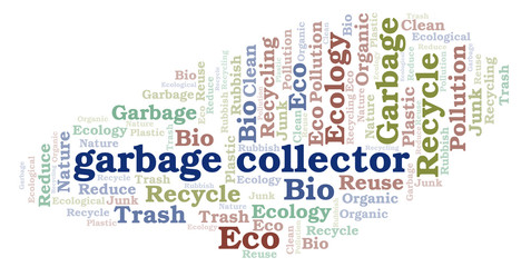Fototapeta premium Garbage Collector word cloud.