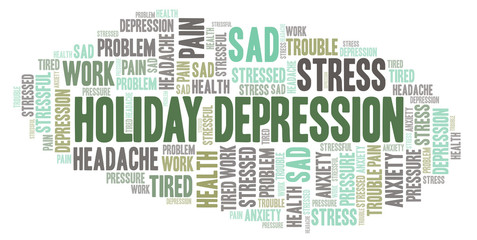 Holiday Depression word cloud.