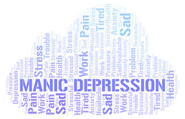 Obraz premium Manic Depression word cloud.