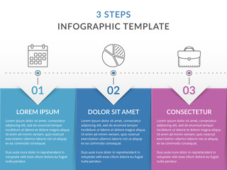 Fototapeta na wymiar Infographic Template with 3 Steps