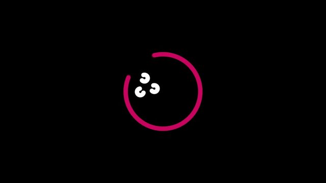 Billiard ball icon animation with black background.