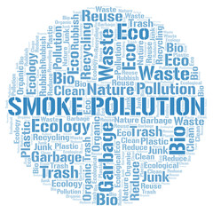 Fototapeta premium Smoke Pollution word cloud.