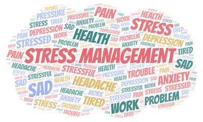 Stress Management word cloud.